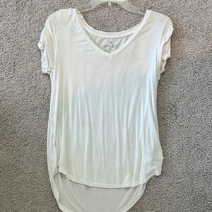 American Eagle Outfitters Soft White Short Sleeve Tee
